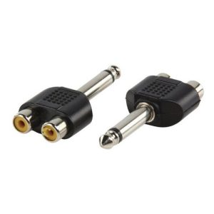 AD-267 Convertidor Plug mono 1/4 a 2 Jack RCA Pasta