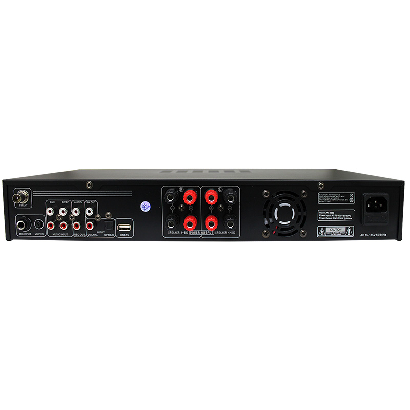 AK-8350 Amplificador Profesional 2000W Clase-D con BT-USB-FM, 200WX2 a 8 ohm; 350WX2 a 4 ohm American Sound. - Imagen 2
