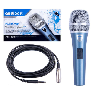 ART-139 Microfono Alambrico Dinamico Vocal con Cable de 6 Mts Audioart