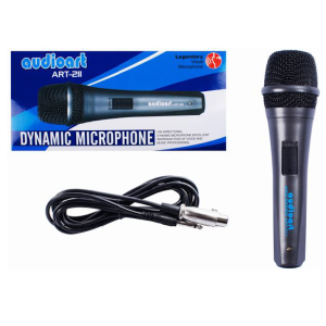 ART-211 Micrófono Alámbrico Dinámico Vocal con Cable de 3 Mts - AudioArt.