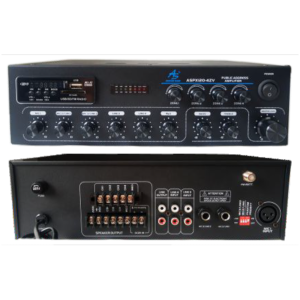 ASPX120-4ZV Amplificador Sonido Ambiental de 4 Zonas con Reproductor Bluetooth y USB American Sound