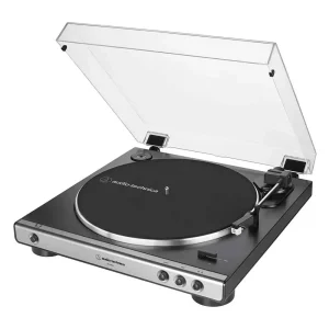 AT-LP60X-GM Tornamesa con Accionamiento por Correa totalmente Automático PLATEADO - AudioTechnica.