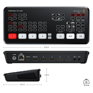 Atem mini PRO ISO Blackmagic Design Swiche Multicamara con Grabación USB en Directo.