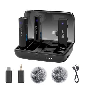 BOYALINK Micrófono Inalámbrico de Solapa para Telefonos iPhone, Android y Cámaras DSLR BOYA