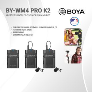 BY-WM4 PRO K2 Micrófono Inalámbrico de Doble Solapa para Cámaras Y Teléfonos BOYA.