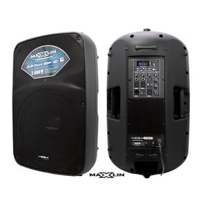 MX15K Cabina Activa 15" USB - SD - Bluetooth - FM - (300W RMS - 2400W PMPO) - SPL 129dB - Maxlin.