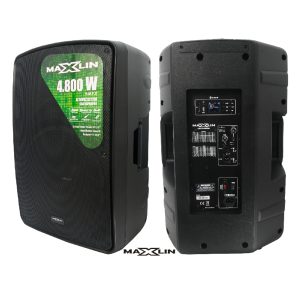 MX15PRO /CABI15PMXPRO Cabina Activa 15" 4800W PMPO (600W RMS) USB -SD - Bluetooth 130dB MAXLIN.