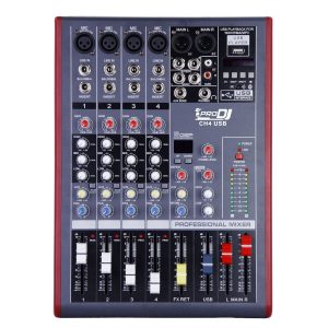 CH4USB Mixer Análogo 4 Mic/ Line - Bluetooth - ProDj.