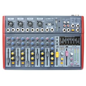 CH8-USB Mixer Análogo 8CH - 4 Mic / USB / Bluetooth - PA Proaudio.
