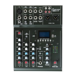 CLUB XS5+ Mixer Análogo 5 Entradas: 1 Mic / jack + 2 Estéreo STUDIOMASTER