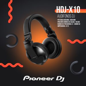 HDJ-X10-K Audifono para DJ Cerrados Dinamicos 3500mW 106dB PIONEER
