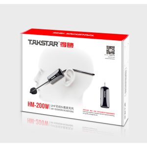 HM-200W Micrófono UHF Diadema Recargable para Streaming - Takstar.