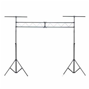 LS-60 Base para Luces Doble tipo Cercha; Construcción en aluminio, Altura: 2.6 mts; Largo: 3 mts ProDj.