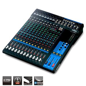 MG16 Mixer Análogo 10 Mic / 8 Mono + 4 Estéreo; 4 Buses de grupo + 1 Bus Estéreo; 4 envíos AUX Yamaha.