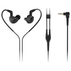 MO240 Audífonos Estéreo de Monitorización Profesionales 20 Hz a 20 kHz; Cable Desmontable de (150 cm) con conector MMCX gira 360 grados Behringer.
