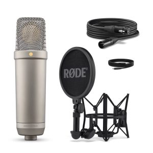NT1GEN5 - NICKEL Micrófono Condensador Cardioide XLR y USB-C Para Grabación, Transmisión y Podcasting RODE.