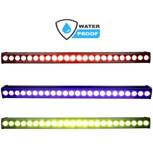 PL25A-WP Barra LED IP65 (Intemperie) 24X6W RGBWA+UV (6 en 1) ProDj.