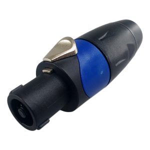PPL-253BL Plug Speakon 4 Polos Profesional Cobre-Plata Azul American Sound