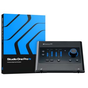QUANTUM ES 4 Interfaz de Audio USB-C 4X4, 24 bits/192 kHz, con preamplificadores de micrófono MAX-HDOUT y STUDIO ONE PRO PRESONUS.