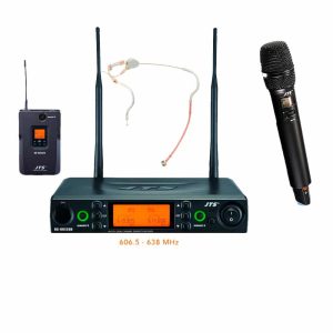 RU-8012DB/RU-850LTB+CM-214ULiF Micrófono Inalámbrico Dual Mano y Diadema Antena Diversity Serie RU-8000 JTS