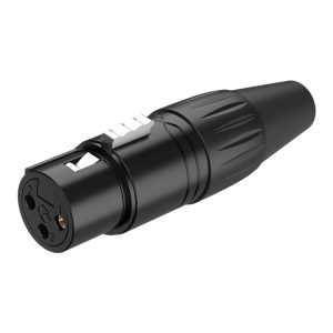 RX3FP-BG Jack XLR Negro 3 Polos Roxtone.