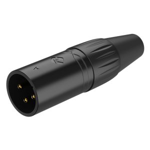 RX3MP-BG Plug XLR Negro 3 Polos Roxtone.