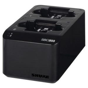 SBC203 Sistema de carga doble para SLXD1, SLXD2 y batería SB903 Shure.