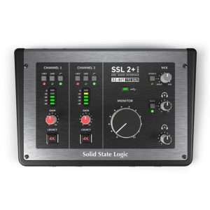 SSL 2+ MK2 Interfaz de audio USB-C 32 bits/192 KHz y Salida TRS SOLID STATE LOGIC.