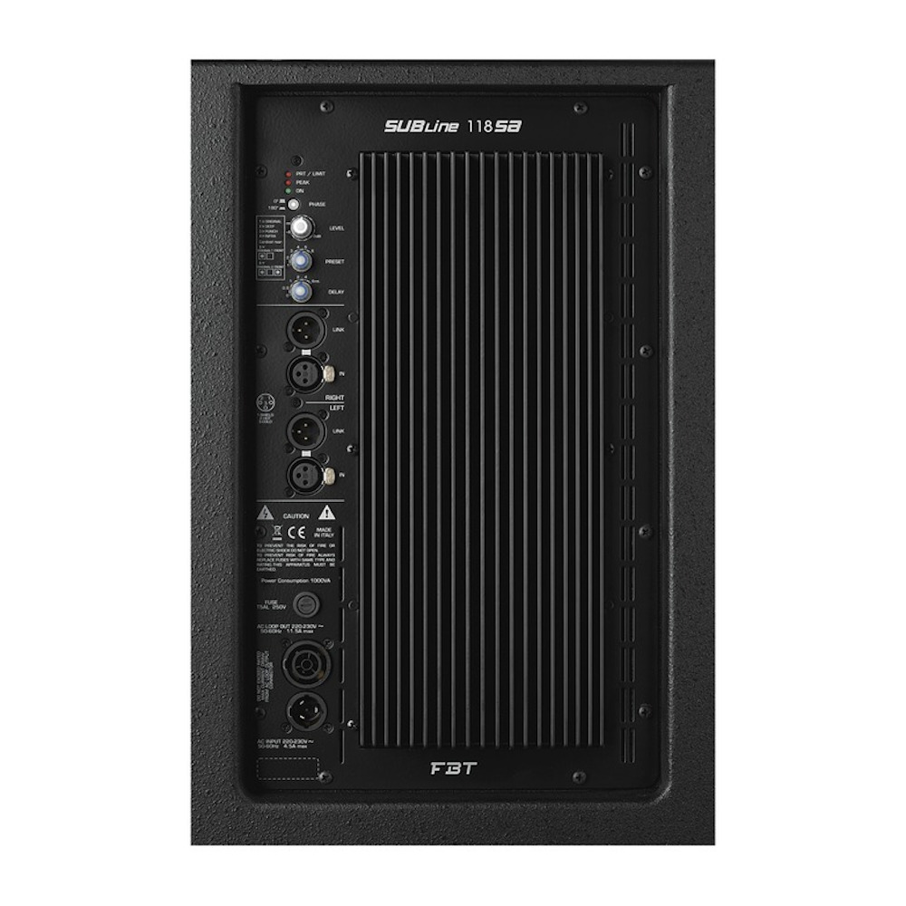 SUBLINE 118SA Bajo Activo 18" Tipo Reflex - B&C Neo - 1200W RMS - Omnidireccional - SPL 134/137 dB - Madera Contachapada - DSP - FBT. - Imagen 3