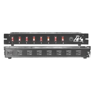 SW08R Swichera Metálica 8 Puertos Rackeable con Fusible De Protección AUDIOKING