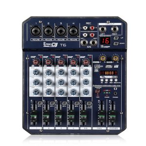 T6 Mixer Análogo (4 Mic /TRS) + USB + Efectos ProDj.