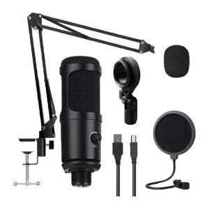 TCM-207 Micrófono Streaming para YOUTUBER Juego con Base Escualizable American Sound.