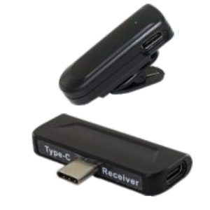 TWM-311 Micrófono Inalámbrico Mini Solapa con Receptor Tipo “C” y Cancelación de Ruido para SmartPhone, Android Huawei, Samsung Techman.