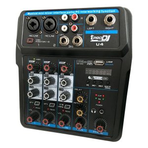 U4 Mixer Análogo 2IN (XLR/TRS) - USB - Bluetooth ProDj.