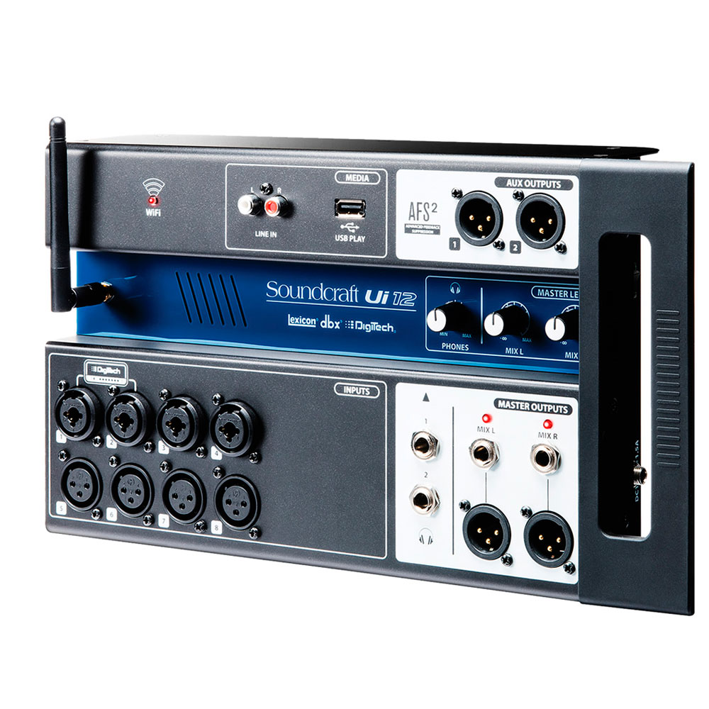 UI12 Mixer Digital 8 MIC / 12 Canales - WIFI Integrado - SoundCraft.