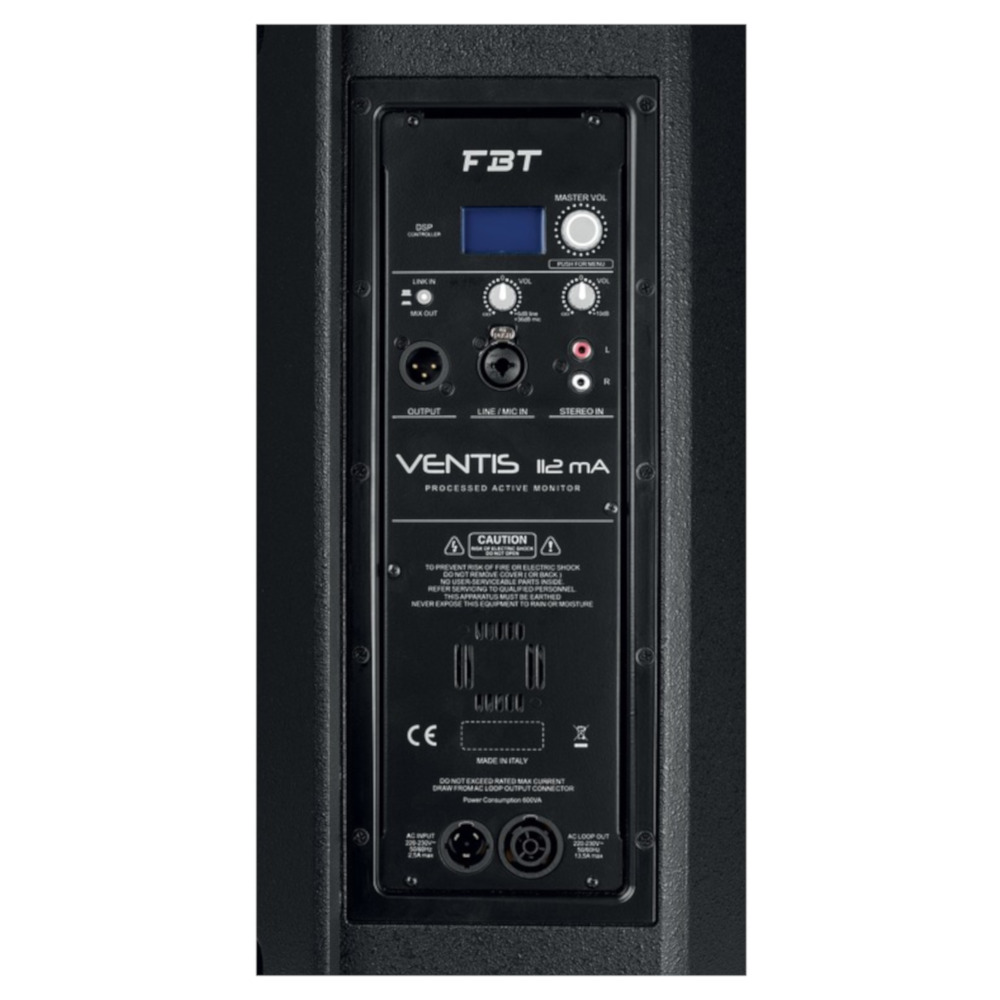 VENTIS 112MA Monitor Activo BI-Amplificada 12" + 1" 900W 129 dB en Madera con DSP FBT - Imagen 2