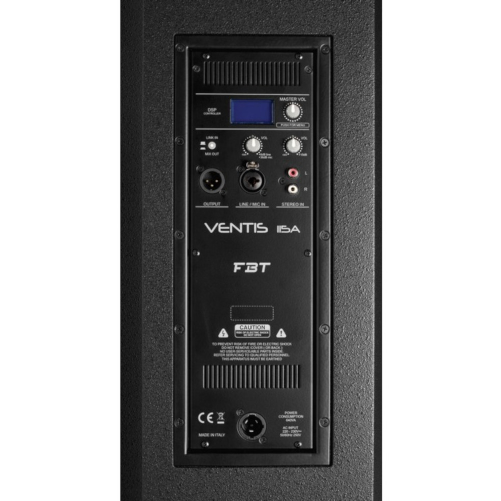 VENTIS 115A Cabina Activa BI-Amplificada 15" + 1" 900W 133 dB en Madera con DSP FBT - Imagen 2