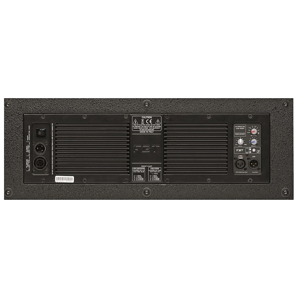 VHA 406A Cabina line array amplificada de 2 vías vertical - horizontal. 600W + 300W. 4 X 6.5" + 1 X 1.4". SPL 128/133 dB. 90° X 20°. DSP. FBT - Imagen 3