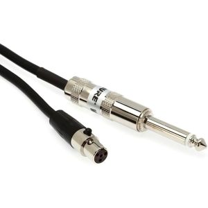 WA302 Cable de Instrumentos 76 Cms, para conectar Instrumentos a Sistemas de Petaca, Conector Mini de 4 pines y Plug 1/4 Shure.