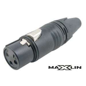 LZ105B Jack XLR 3 Pines - Metálico Negro - Maxlin.
