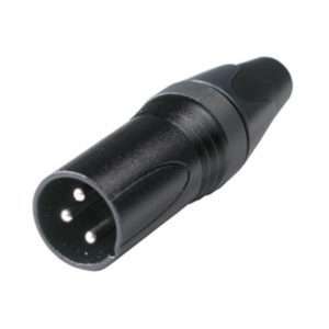 LZ106B Plug XLR 3 Pines - Metálico Negro - Maxlin.