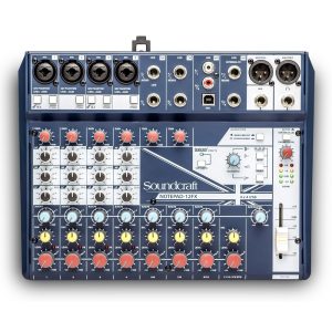 NOTEPAD-12FX Mixer Análogo 12 Canales - 4MIC+ 2St + 2RCA 2 1/4 + FX + USB SondCraft.