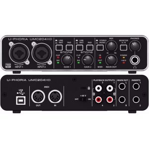 UMC204HD Interfaz de Audio USB - 2 IN -4 OUT - Behringer.