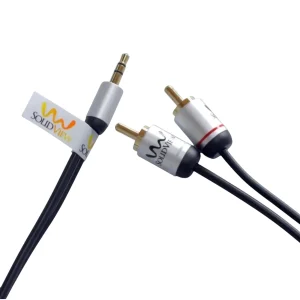 CB-505 Cable de Audio - RCA Estéreo a Mini Plug 3.5 mm - 1.8 Metros - SOLIDVIEW.
