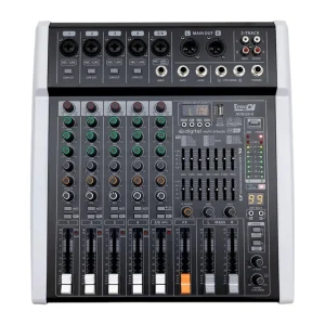 AD6UX-ll Mixer Profesional - 6 canales - Con efectos - USB y Bluetooth ProDj.