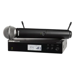 BLX24R/SM58 Micrófono Inalámbrico de Mano para Rack con Capsula SM58 Shure.